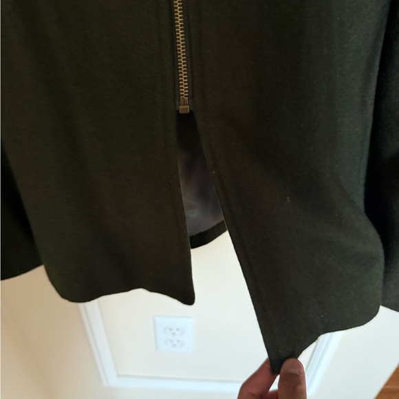 Y2K Steve Madden Sz XL Wool Blend Dark Olive Wool Blend Army Heavyweight Coat - Picture 9 of 11